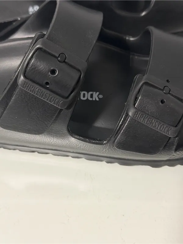 Birkenstock Black Two-Strap EVA Slide Sandals - Image 5