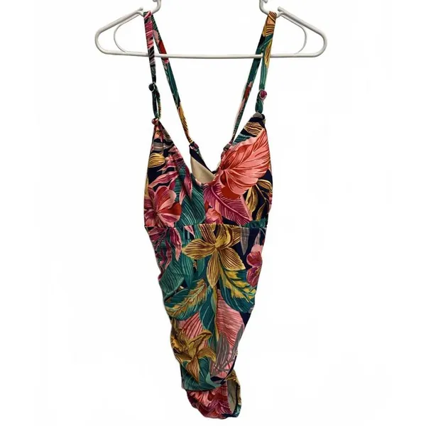 Kona Sol Floral Multicolor Tropical Floral One Piece Swimsuit Plus Size 18W - Image 3
