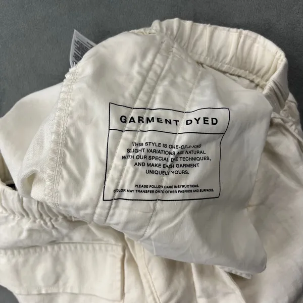 Gap Linen Cotton Jogger Pants S White Drawstring Elastic Waist Tapered Casual - Image 10