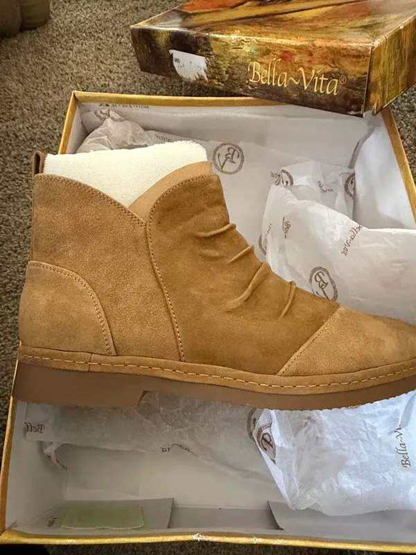 Bella-Vita Raquel‎ Booties cognac kidsuede leather - Image 6