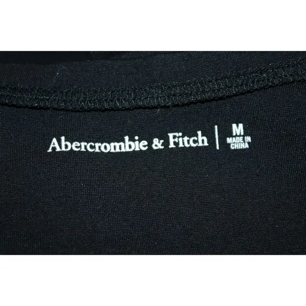 Women Abercrombie & Fitch Black Square Neck Long Sleeve Bodysuit Top Size Medium - Image 3