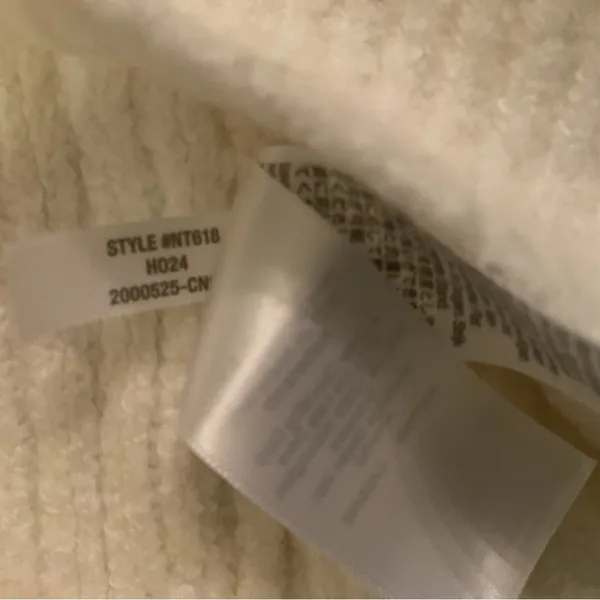 NWT Madewell Ribbed Cotton-Blend Sweater M box cut slice flower embroidery incl - Image 10