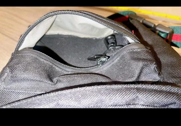 Black Crossbody Bag Purse with minor stains & broken zipper - Image 3