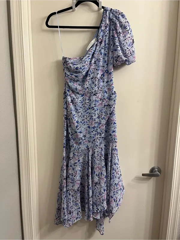 ASTR Santorini One Shoulder Midi Dress Small - Image 3