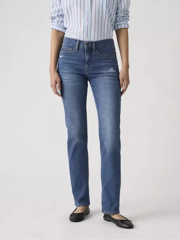 Levi's 314 Shaping Straight Leg Women's Jeans in Medium Blue 32x32 - Image 2