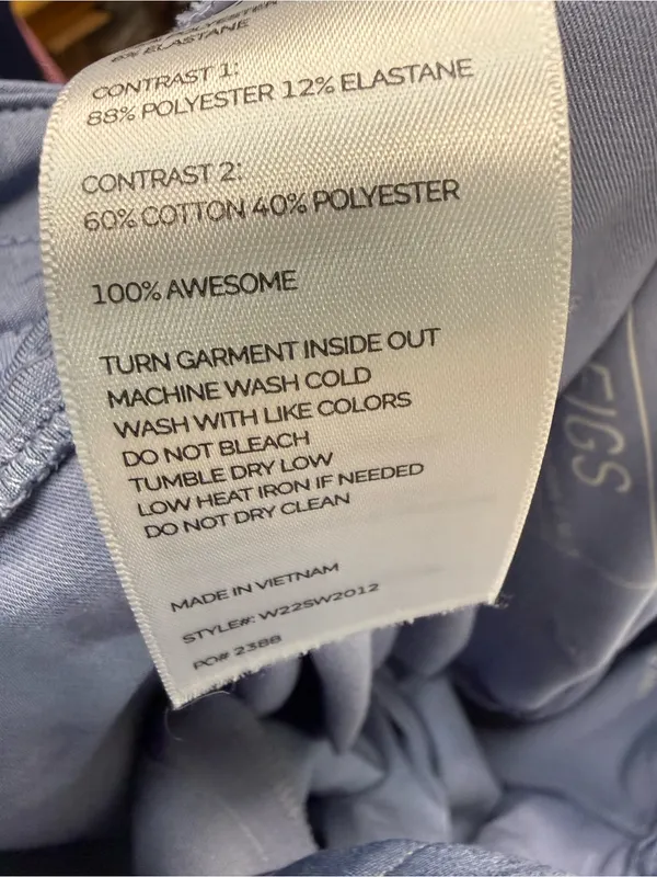 Figs Zamora Jogger Scrub Pant Slate Grey Blue Drawstring Medical Women's XL - Image 4