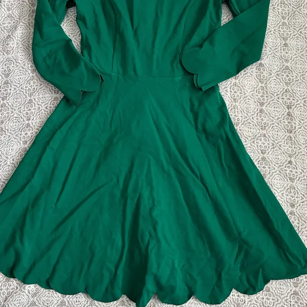 Lulu’s Cumulonimbus Clouds Dark Green Skater Dress - Image 3
