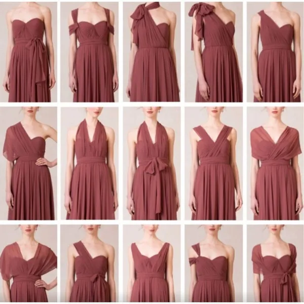 Jenny Yoo Aidan Convertible Strapless Chiffon Gown Size 4 - Image 3