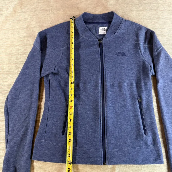 The North Face Women’s Large Full Zip Jacket Blue Heather Fleece NWOT - Image 6