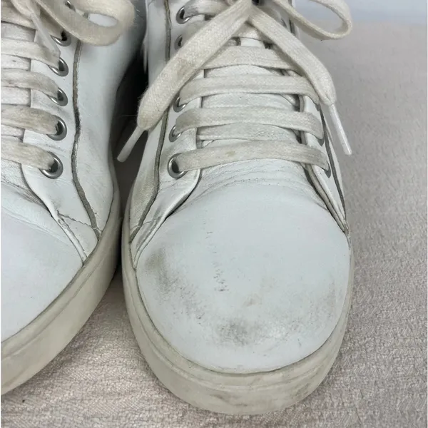 Blackstone White RL90 Low Top‎ Sneaker with Silver Accents - Image 4