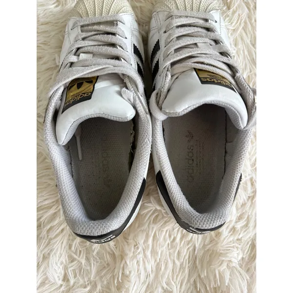 Adidas Superstar White Black Stripe Sneakers Casual Comfort Athleisure Shoes‎ - Image 8