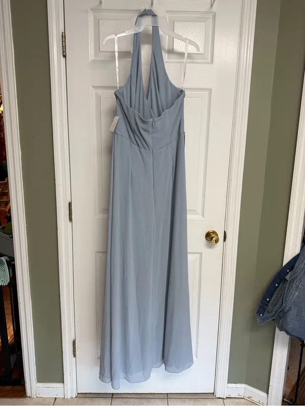 David's Bridal Bridesmaid Formal Blue Bridesmaid Dress NWT - Image 3