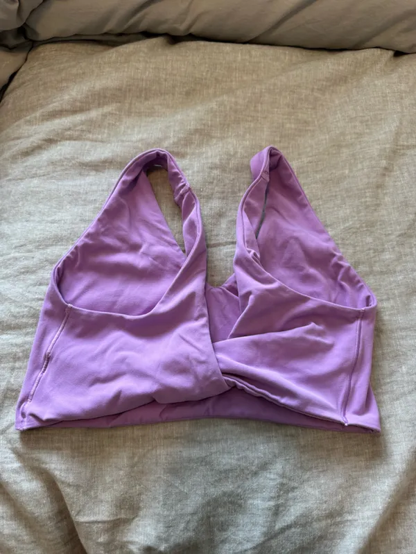 Aerie Criss Cross Purple Light Support Bra - Image 4