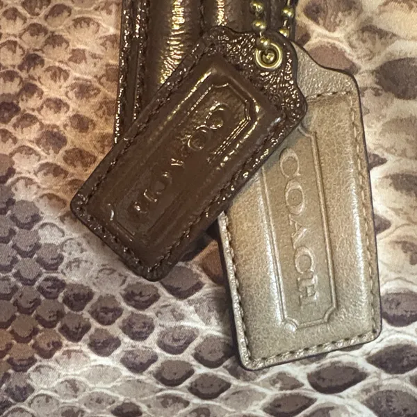 COACH Madison Python Print Shoulder Bag - Image 6