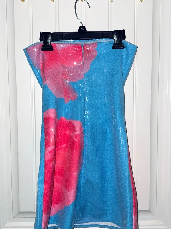 White Fox Boutique Strapless Sequin Mini Dress - Image 3