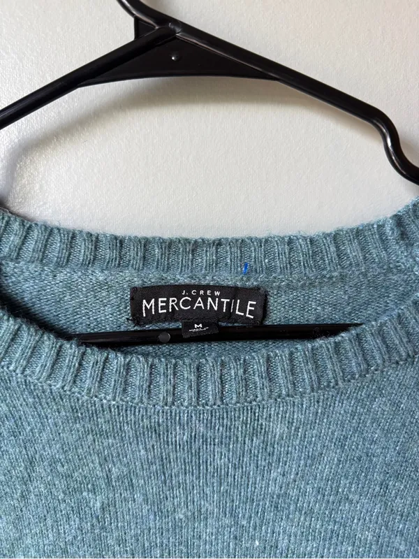 Madewell J.Crew Mercantile Teal Blue Crewneck Sweater Women’s Size Medium - Image 2