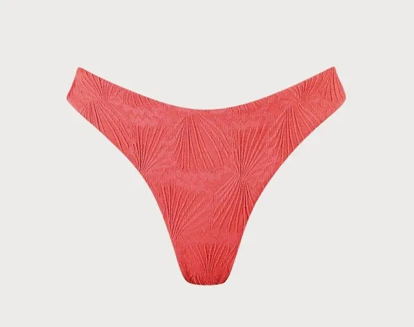 Berlook Red Jacquard U-Ring Cross Back Bikini Top and Jacquard Bikini Bot 58 - Image 9
