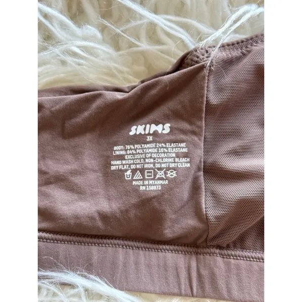 Skims Fits Everybody Crossover Bralette Umber Size 3X - Image 9