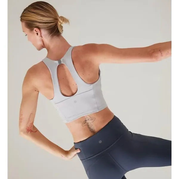 Athleta L Ultimate Longline Bra Large A-C Stratus Grey - Image 2