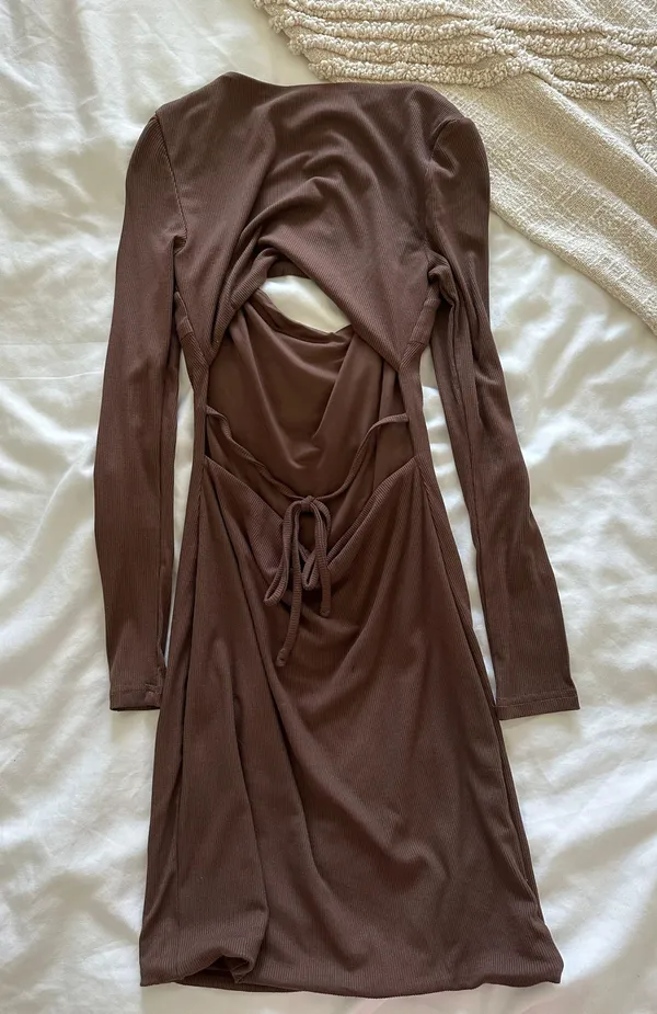 Princess Polly Brown Mini Dress - Image 5