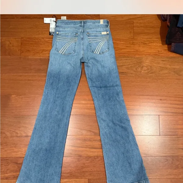 7 For All Mankind Dojo flare jeans in blue denim Prophecy - Image 3