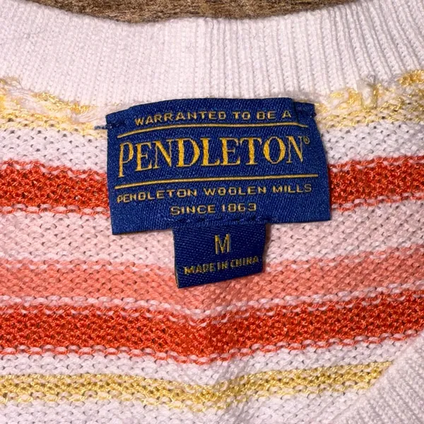 Pendleton Button Down Striped Cardigan Size Medium - Image 10