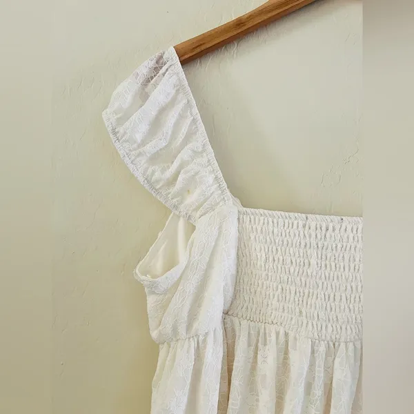 Wild Fable New Lace Dress sz L White/Prl - Image 8