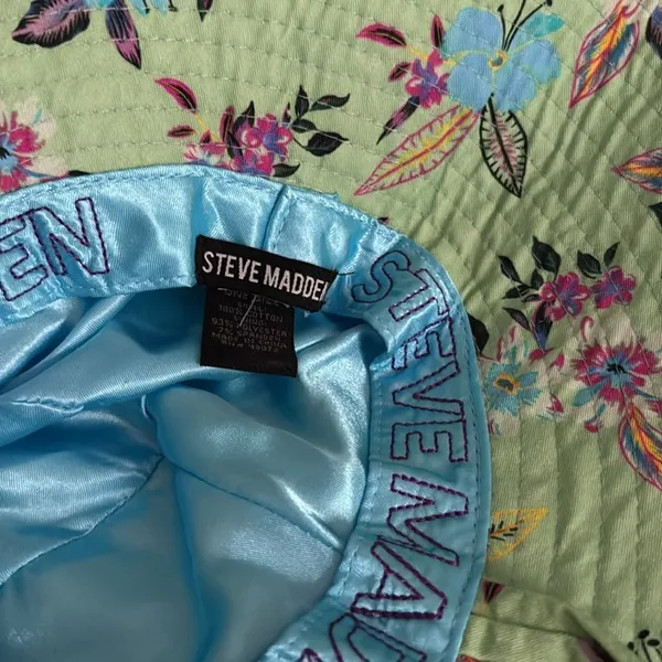 Steve Madden floral sun Hat EUC - Image 4