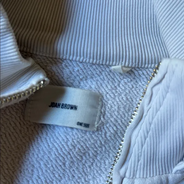 Joah Brown Cream Quarter-Zip Sweater - Image 2