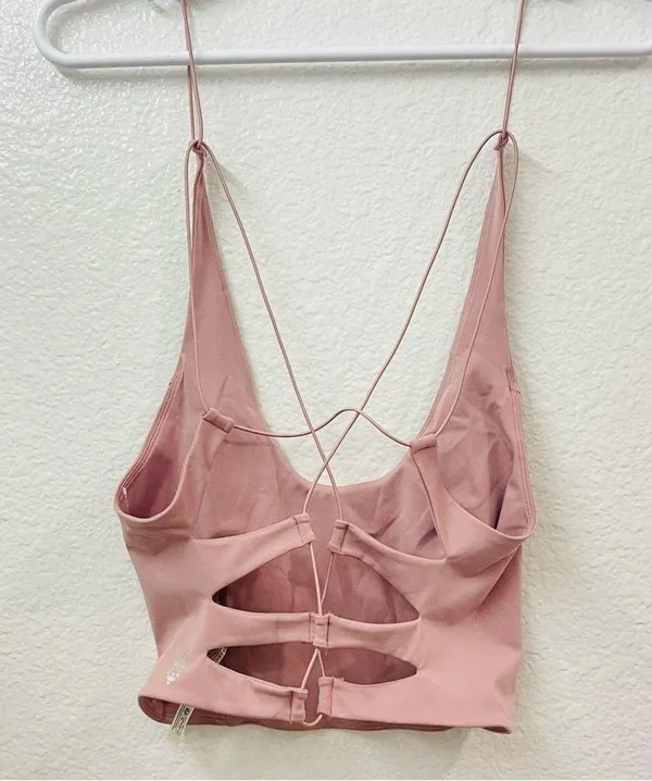 Free People Movement | SHES GOT THE RHYTHM TANK Sz XL Light Pink Yoga Workout - Image 4