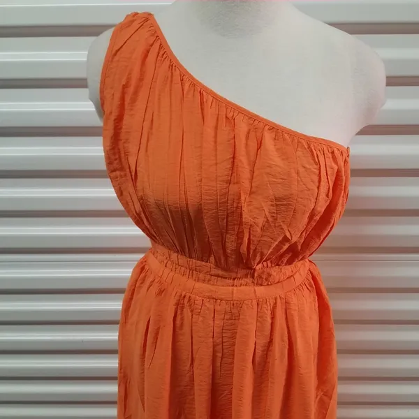 French Connection Faron Dress Womens Size 2 One Shoulder Midi Party Going Out - Image 6