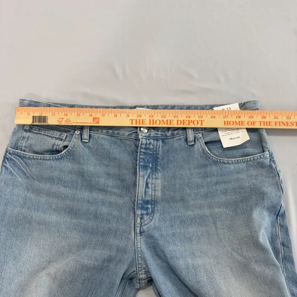 Madewell The Darted Barrel-Leg Jean Light Wash‎ Denim Size 33 NEW - Image 11