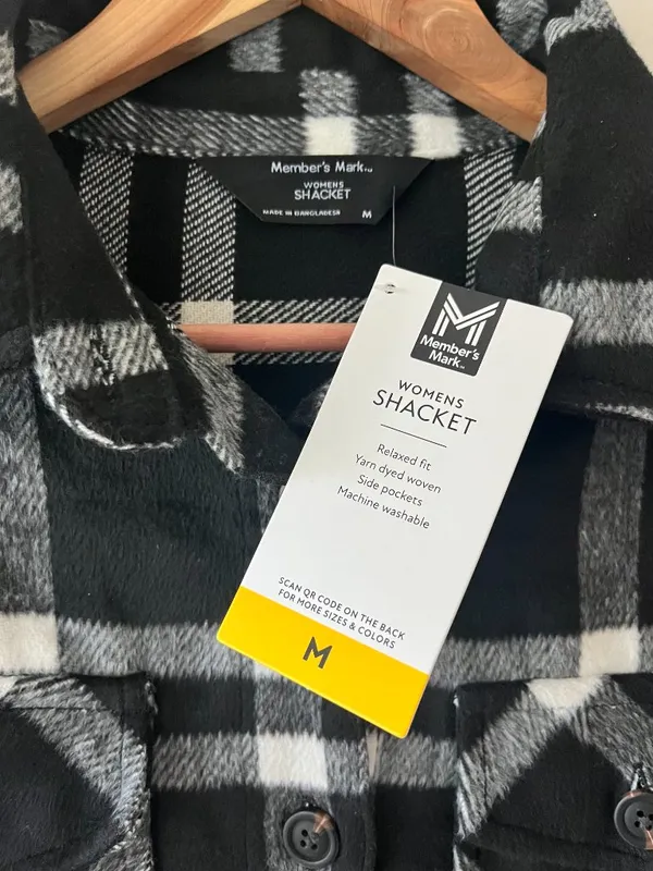 Member's Mark‎ Women's Shacket Sz M Button Down Chest Pocket - Image 3