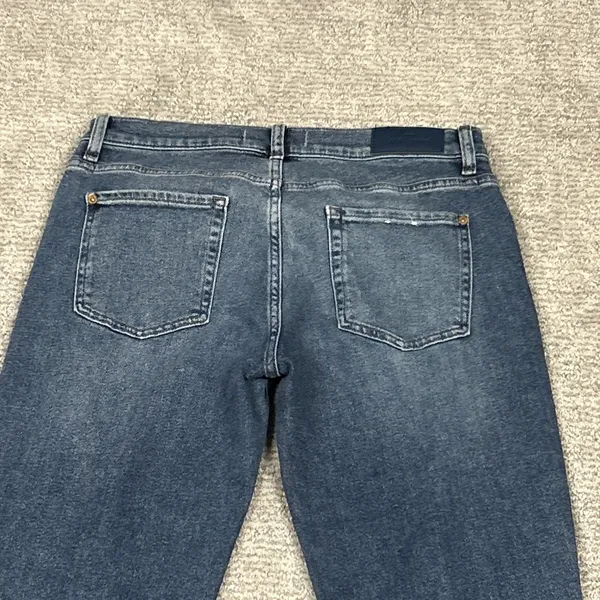 Seven 7 For All Mankind Bootcut Jeans Women 30 Med Wash Stretch Split Hem - Image 9