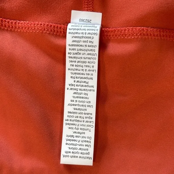 NANETTE LEPORE Orange Compression Activewear Bike Spandex Shorts Size Small - Image 5