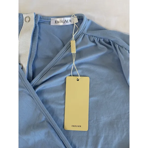 Ekouaer Button Back Dress‎ Athleisure Beach Coastal Chic Size L - Image 6