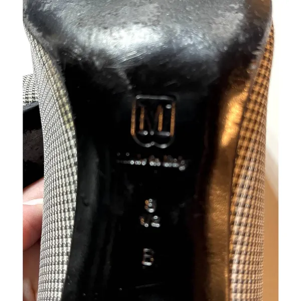 Bruno Magli Black‎ and White Check Lucite Heel Pump Size 8 - Image 7