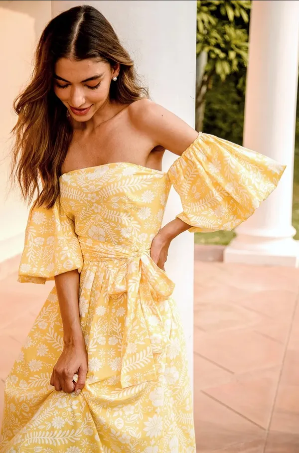 Beyond by Vera Yellow Floral Maxi Dress - Image 2