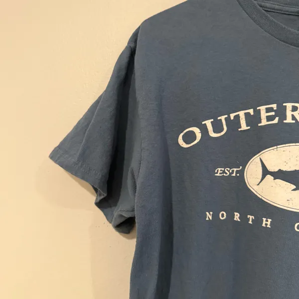 Blue Outer Banks Graphic Tee Size M - Image 4