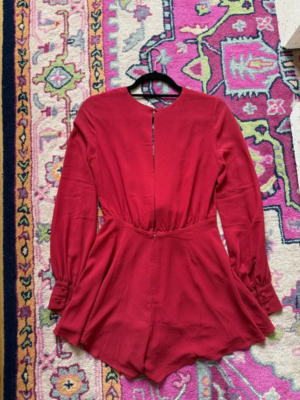 Cotton Candy LA red bow romper - Image 5
