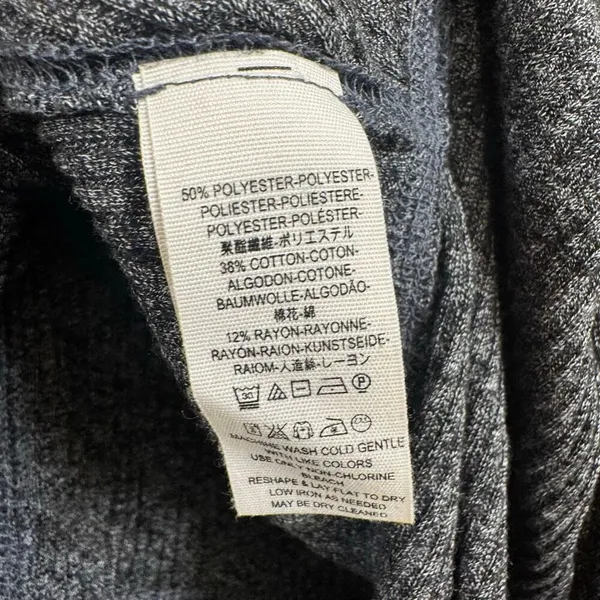 We The Free People Londontown Thermal Tunic Top Charcoal Gray Stretch XS - Image 8