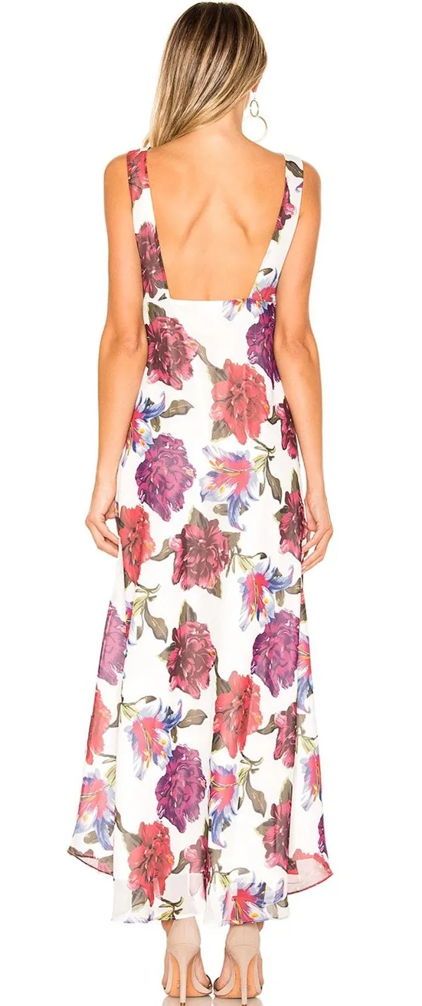 Descanso Maxi Dress in Lilac Floral - Image 3