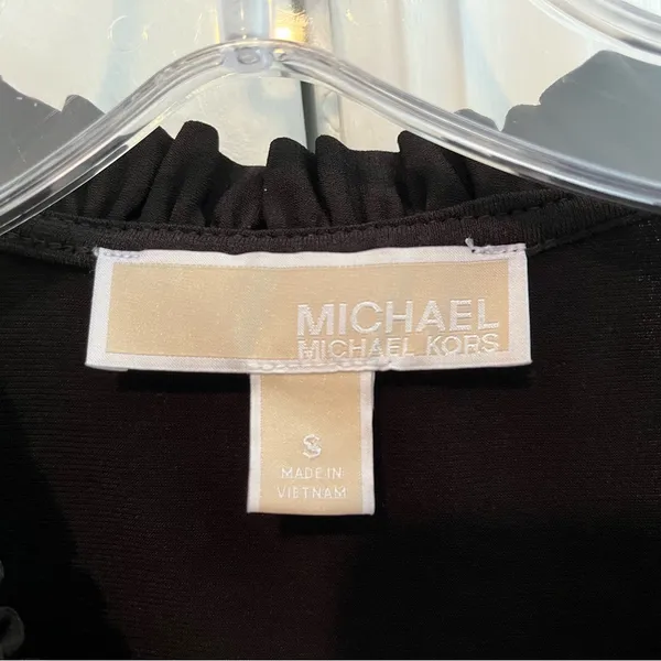 Michael Kors Black Ruffle Sleeve Mini Dress - Image 2