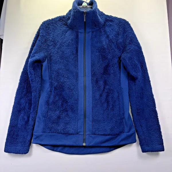 The North Face Womens Blue High Pile Fleece Full Zip Jacket Size Small‎ - Image 3