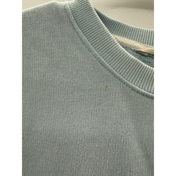 Cotopaxi Retro Stripe‎ Logo Crewneck Sweatshirt Medium Blue Organic Cotton - Image 5
