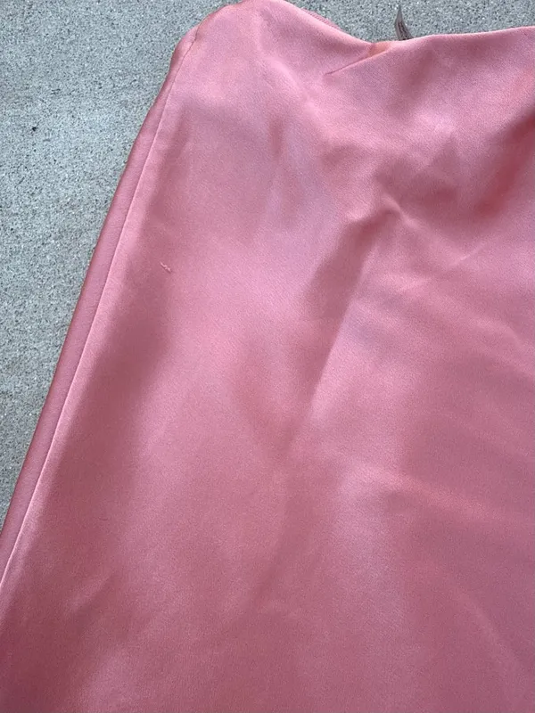 Alice + Olivia Pink Satin Asymmetrical Evening Formal Skirt Coquette Women's 4 - Image 6