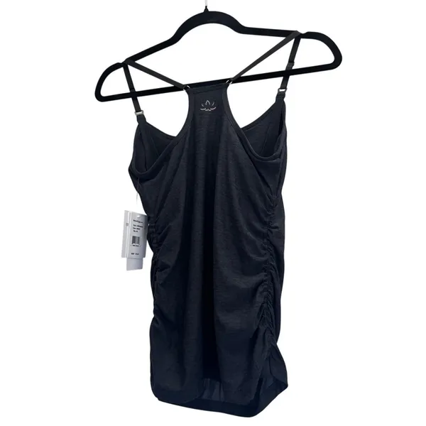 Beyond Yoga "Beyond the Bump" Nursing Tank Top, Charcoal Heather, Size XS, NWT - Image 2