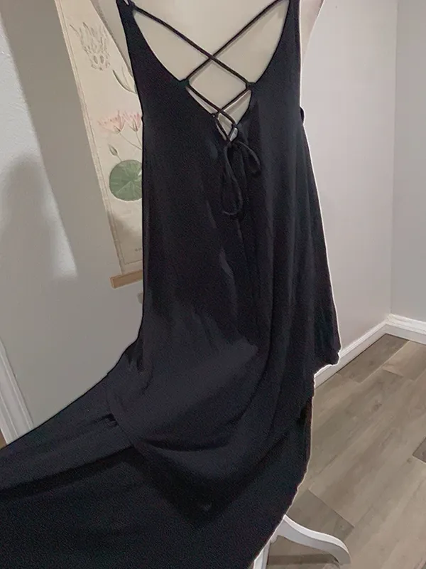 Free people beach black layered dress - Image 7