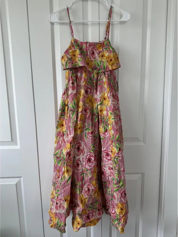 STITCHDROP Barbuda Floral Print Sleeveless Midi Dress NWT Sketch Peony XS - Image 3