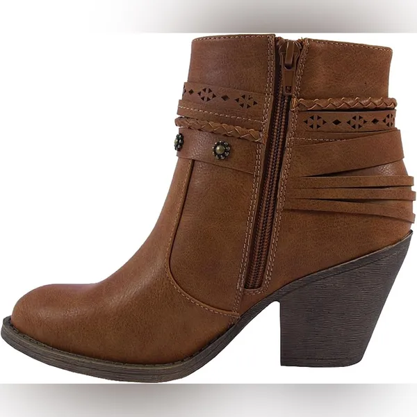 $80 NEW Jellypop Women's Jennifer Heeled Ankle Boots western 10 - Image 2